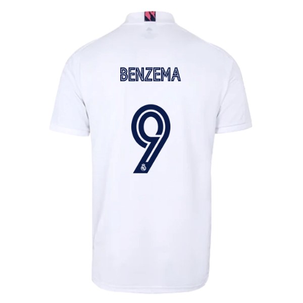 Camiseta Real Madrid 1ª Kit NO.9 Benzema 2020 2021 Blanco